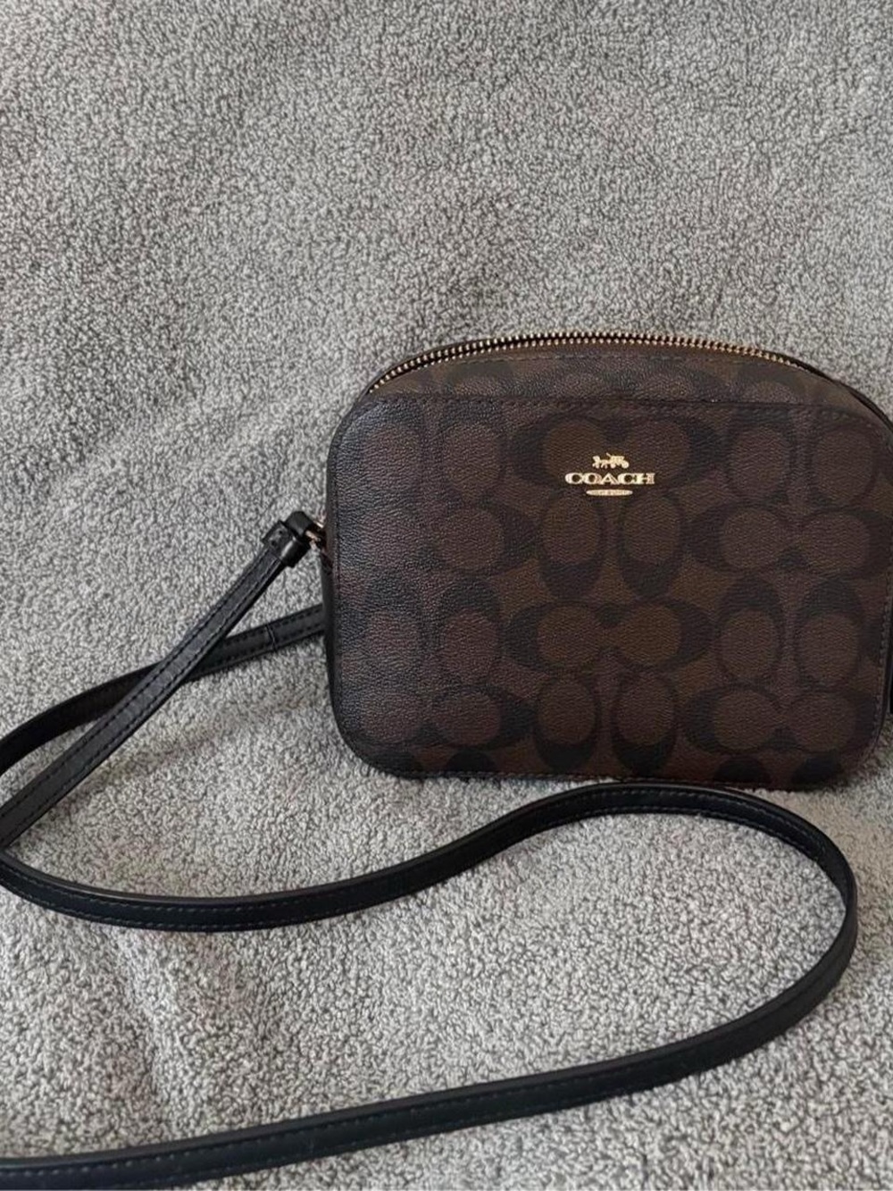 COACH Brown & Black Mini Jamie Camera Crossbody Bag